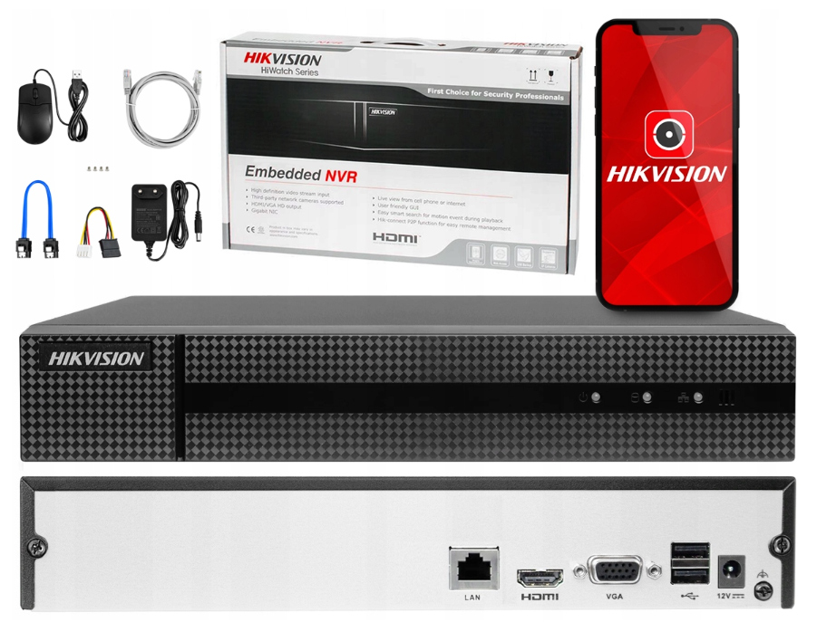 Zestaw KAMER IP Hikvision 2x IPCAM-T4 BLACK 4Mpx Marka Hikvision