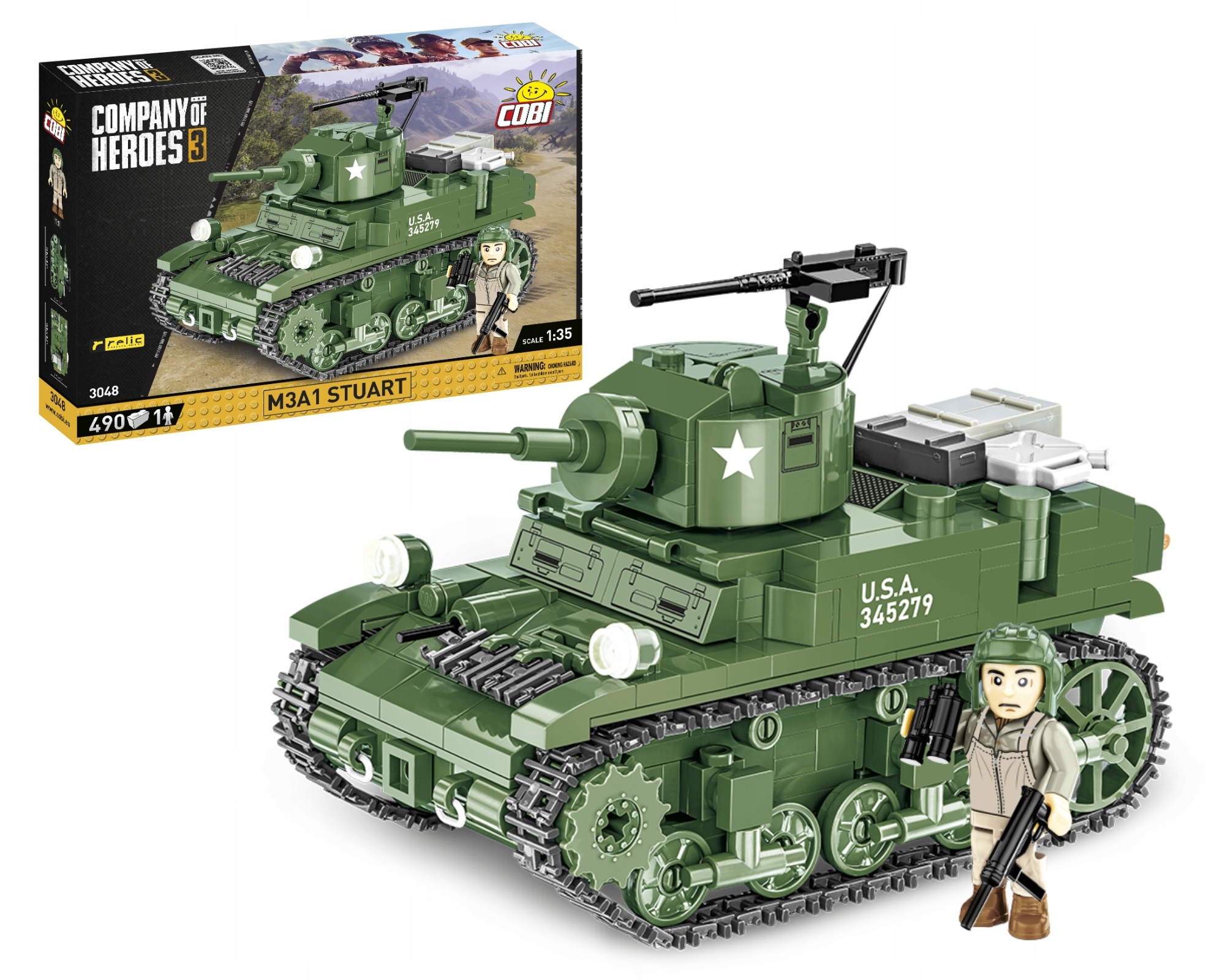 

Cobi 3048 Czołg M3A1 Stuart Company Of Heroes 3