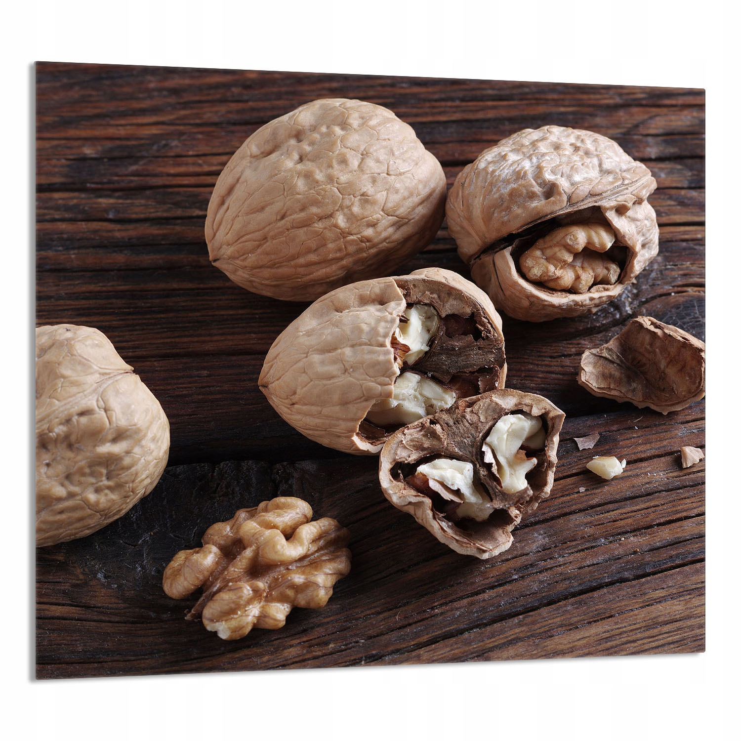 Skleněný Panel Do Kuchyně 65x60 Ořechy Tvrzené Sklo