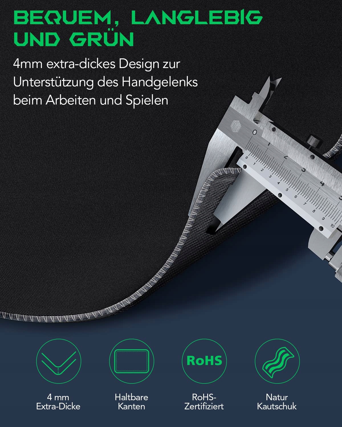 BLACK SHARK Podkładka Gamingowa XXL 900x400 mm LED 11 Trybów Antypoślizgowa — miniatura 4