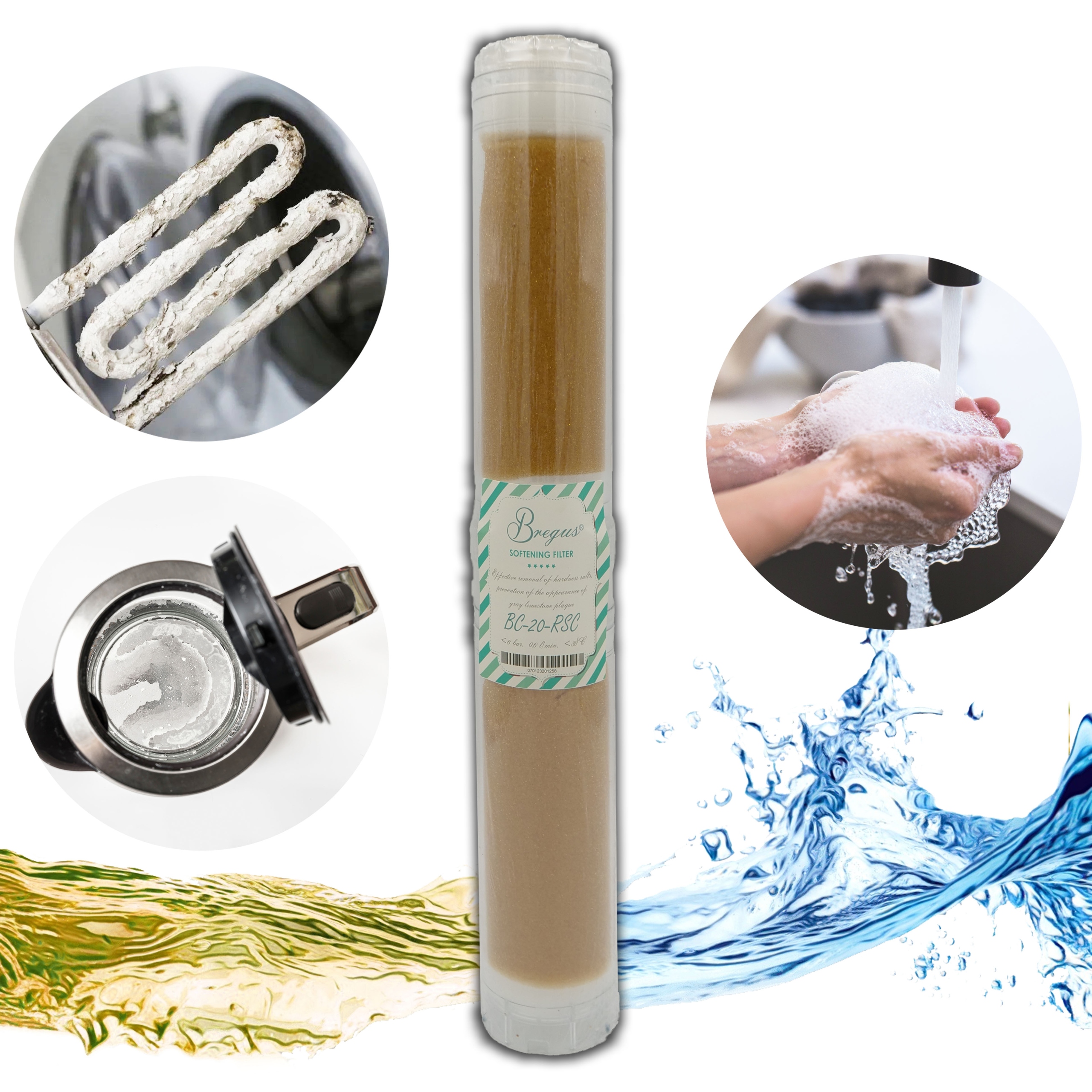 2-STOPNIOWY FILTR WODY: WSTĘPNY+ZMIĘKCZACZ 20" Slim Model PQA-2D-PSOO