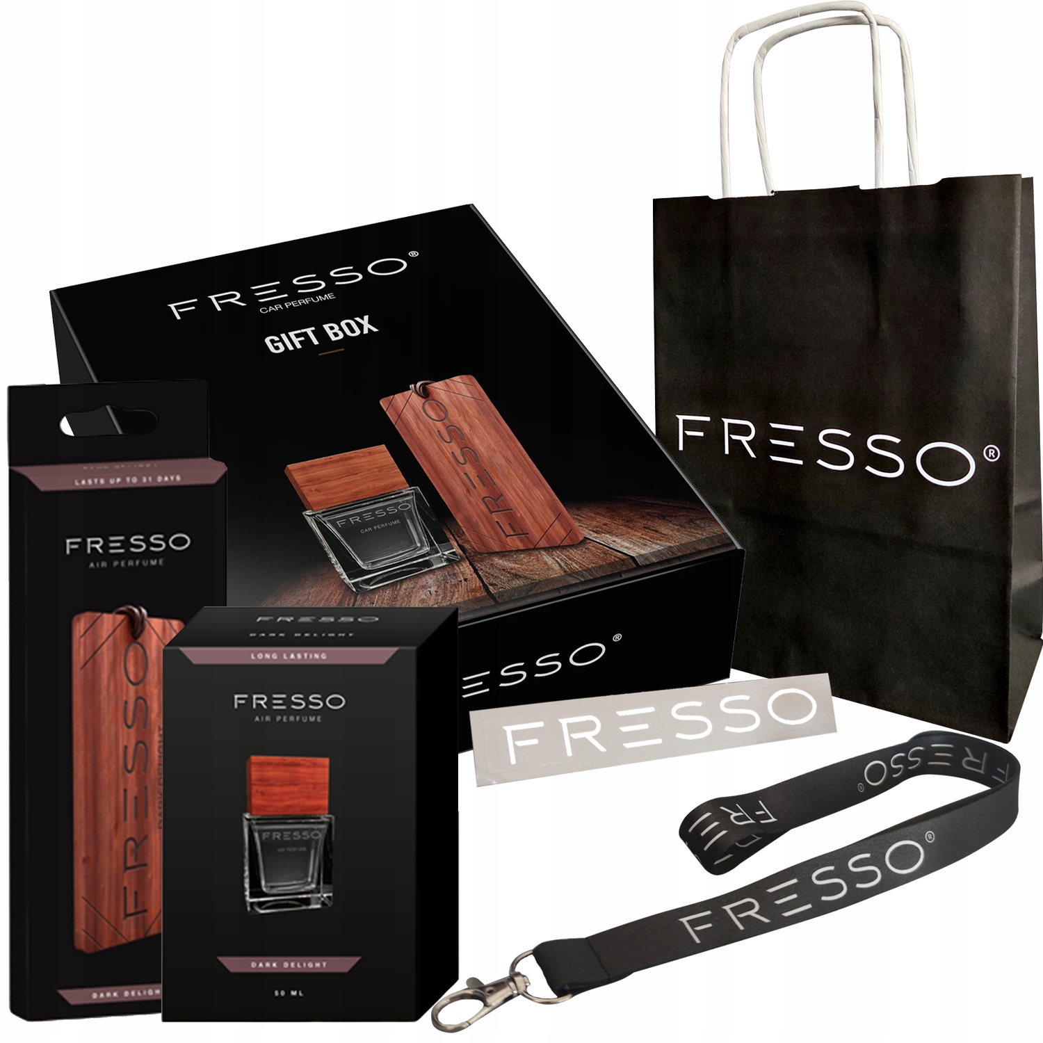 Zestaw Fresso Gift Box Dark Delight Perfumy Zawieszka NA PREZENT