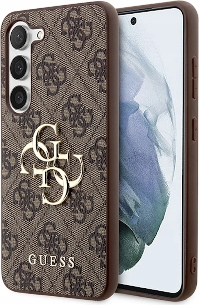 Etui Samsung S23 S911 Guess Hc 4G Big Metal Logo Brązowy GUHCS23S4GMGBR