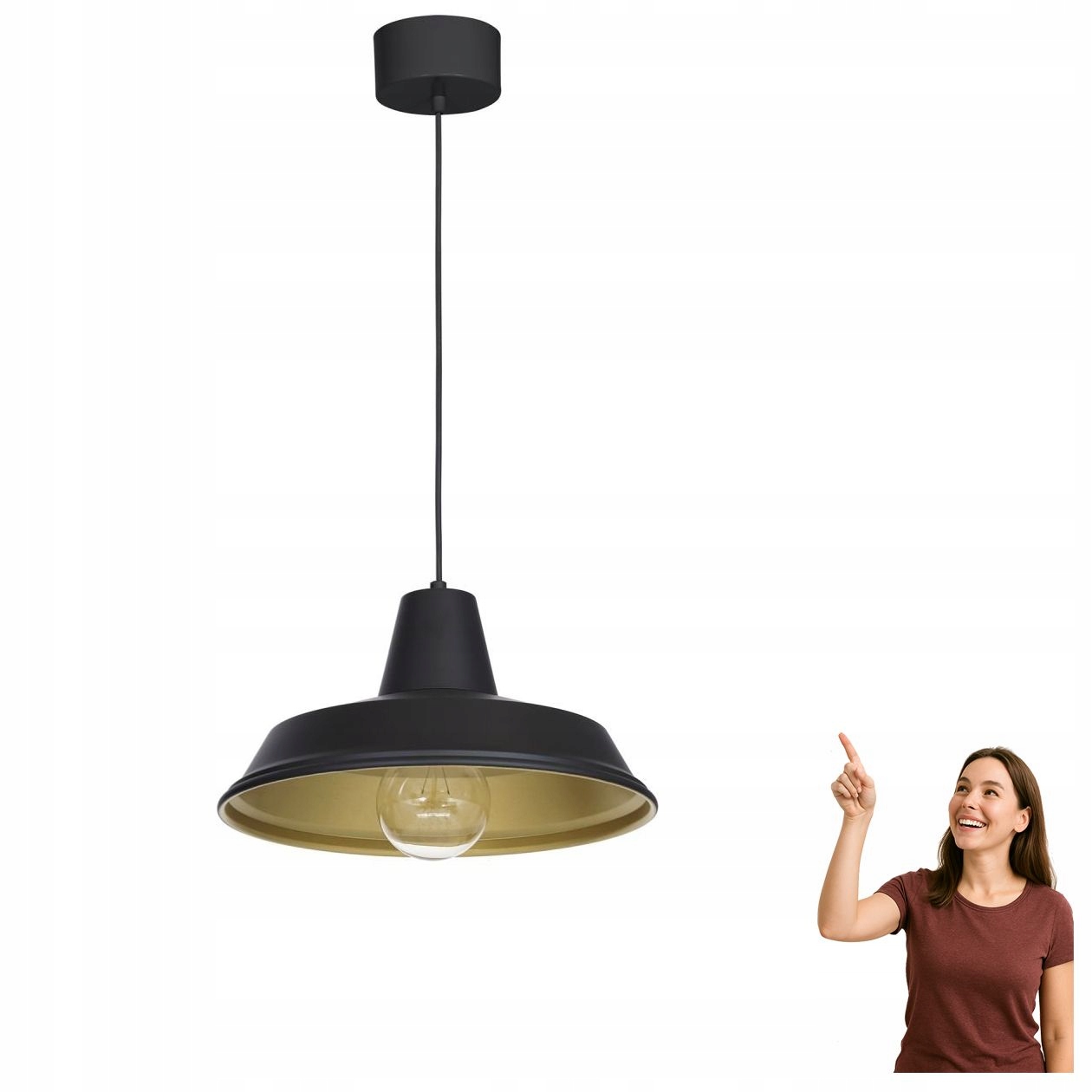 Kuchynská závesná lampa čierna Class 4032 Luminex