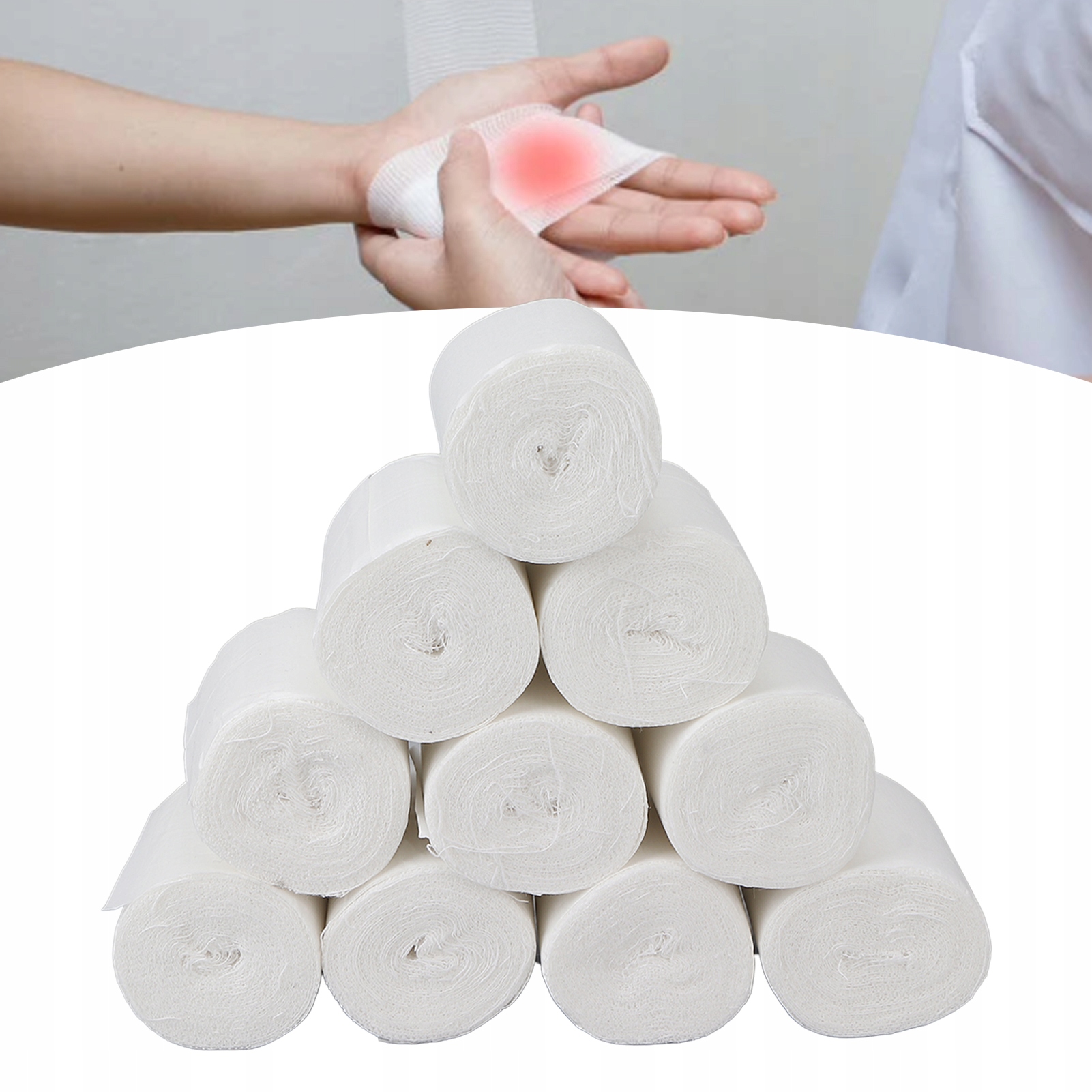 10x Elastyczna Bandaż siatka opatrunkowa 6cmx6m Stan opakowania oryginalne