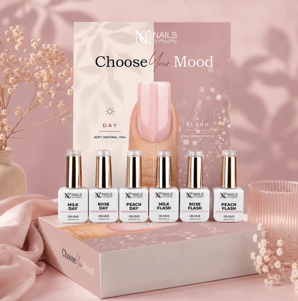Zestaw lakierów hybrydowych Choose Your Mood Nails Company 6szt.