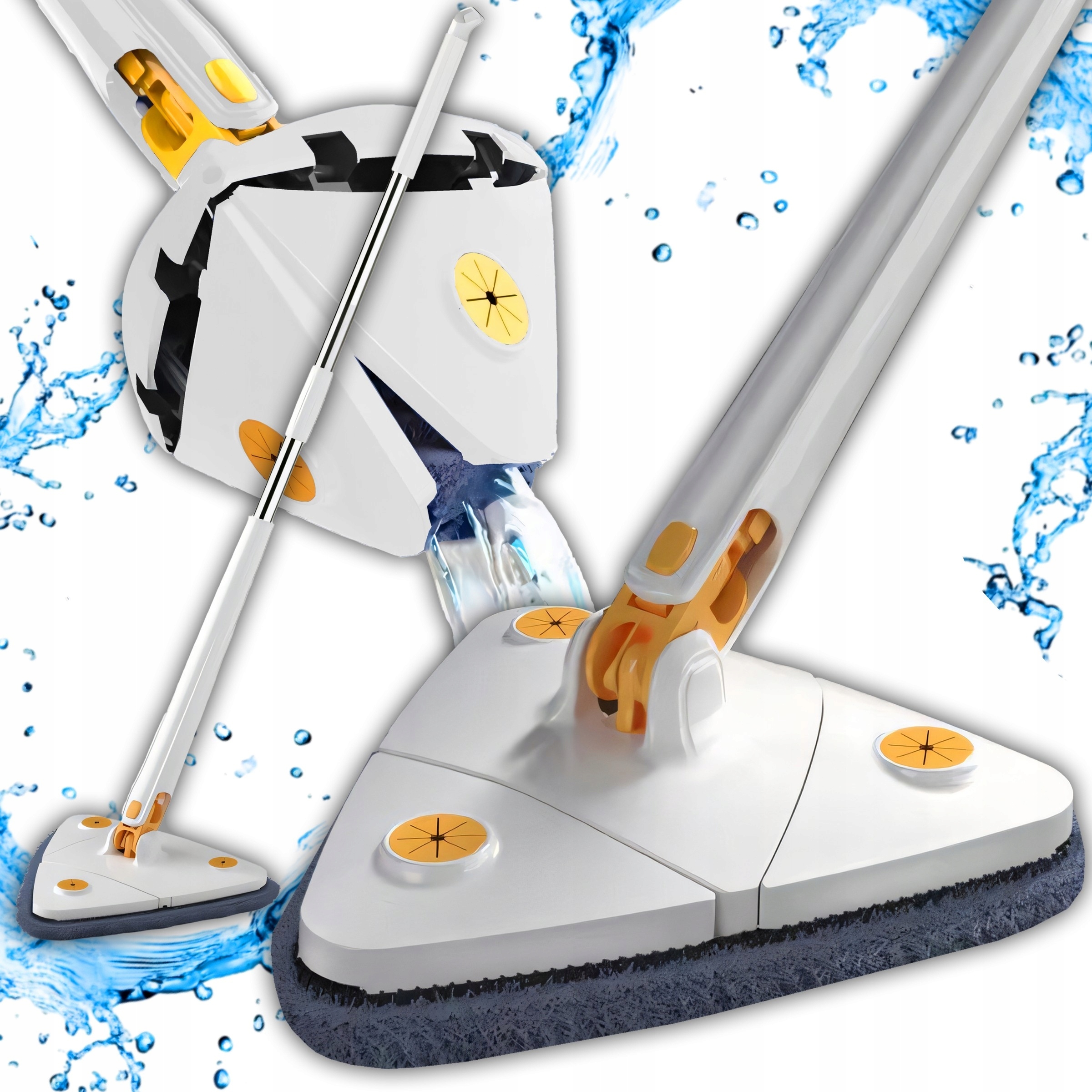 Otočný mop 360° Automatické vytlačování Trojúhelníkový Výsuvný Teleskopický