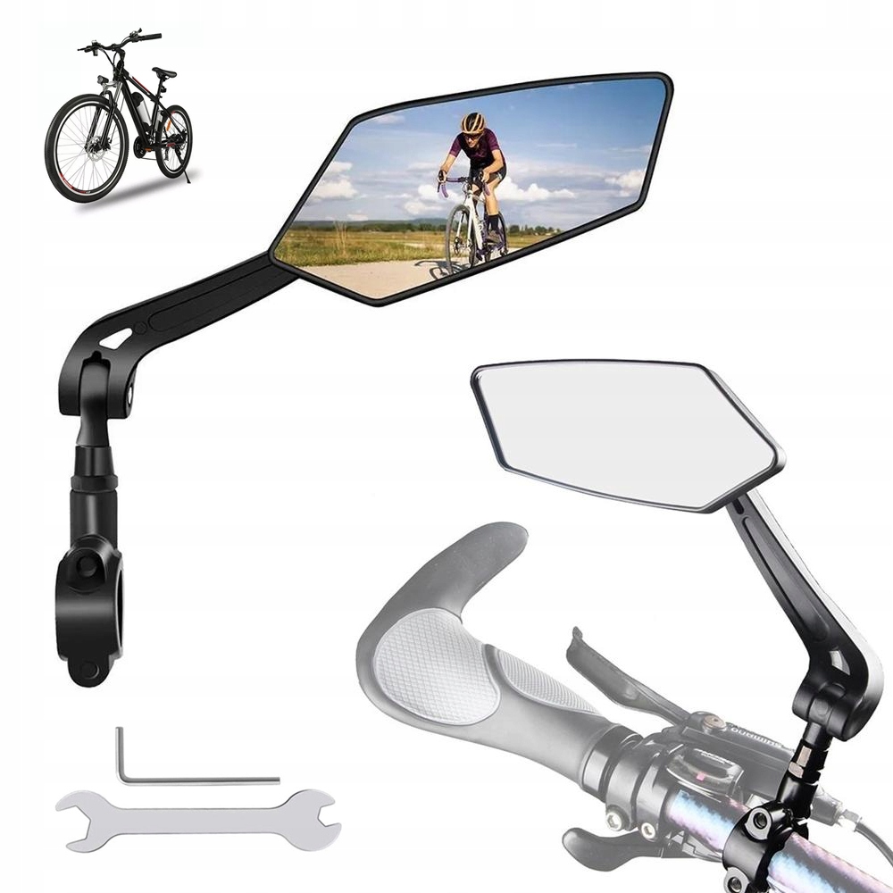 Lusterko Rowerowe Tylne 360° Regulacja Uniwersalne Do Roweru