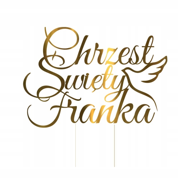 SG TOPPER dekoracja na tort CHRZEST GOŁĄB + IMIĘ