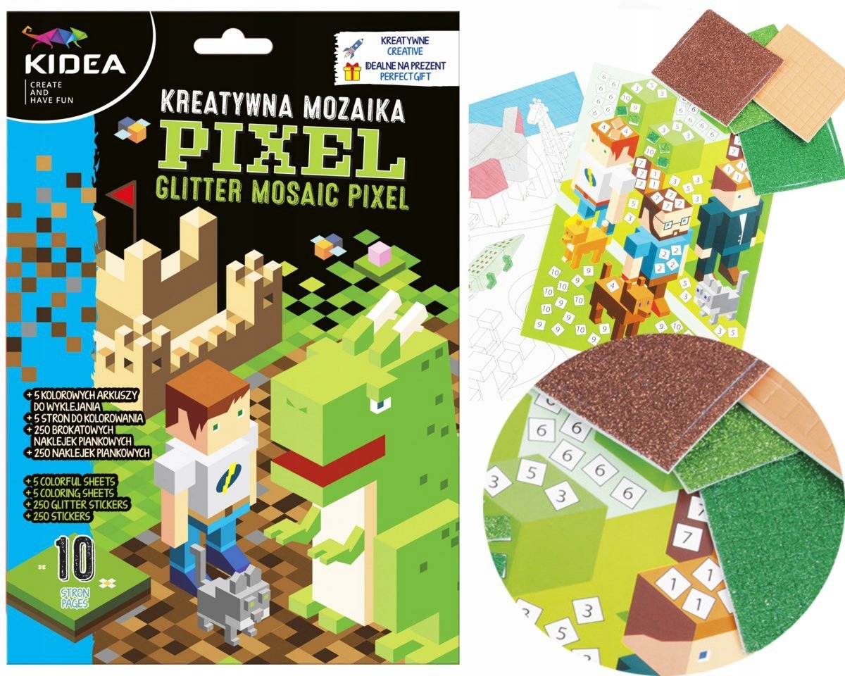 

Kreatywna Mozaika i Kolorowanka dla fana Minecraft