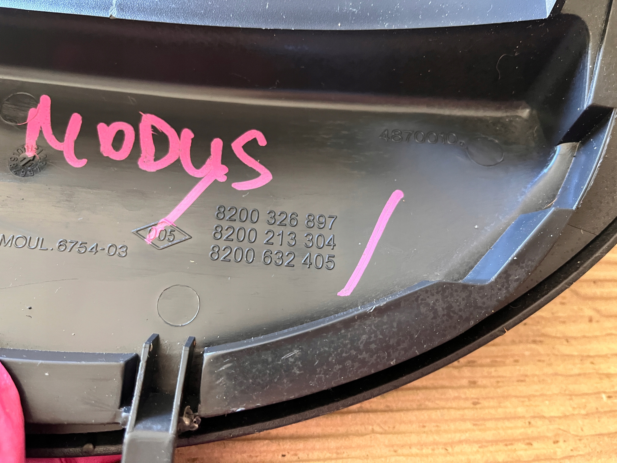 RENAULT MODUS cover instrument panel frame 8200326897