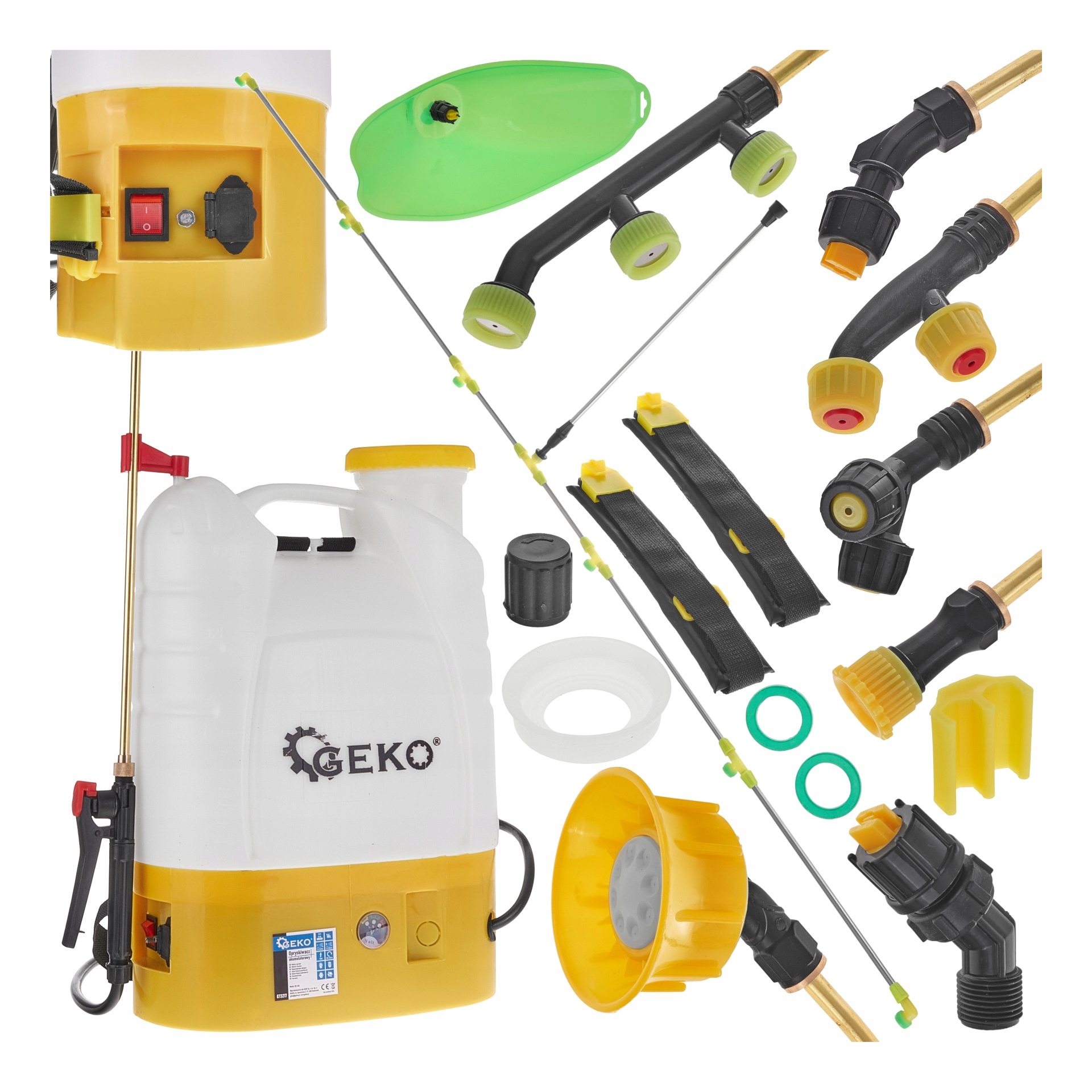 Opryskiwacz Akumulatorowy Plecakowy 16L Ogrodowy Ciśnieniowy Szeroka Lanca