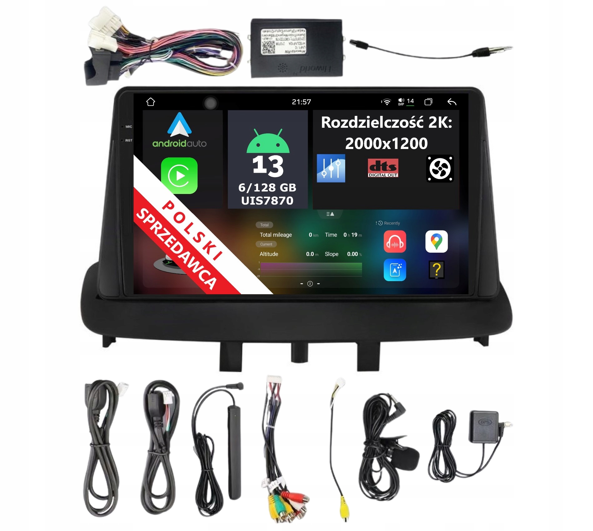 Rádio 2DIN Navigace Android Renaulte Megane 3 III 6/128 Gb Dsp Carplay Lte