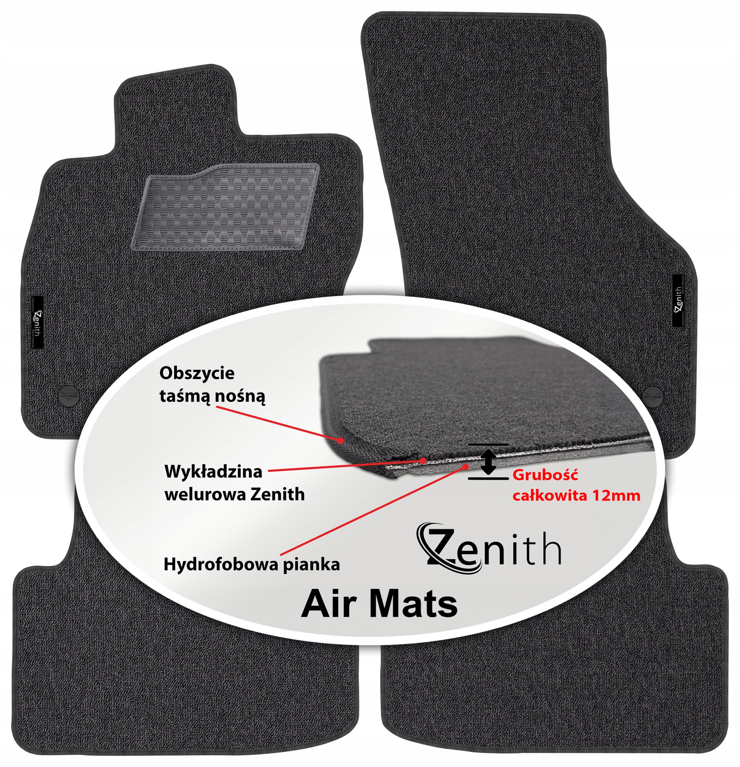 Golf VIII Hb mHEV eTSI 2021 – Velúrové koberčeky do auta Zenith Air Mats