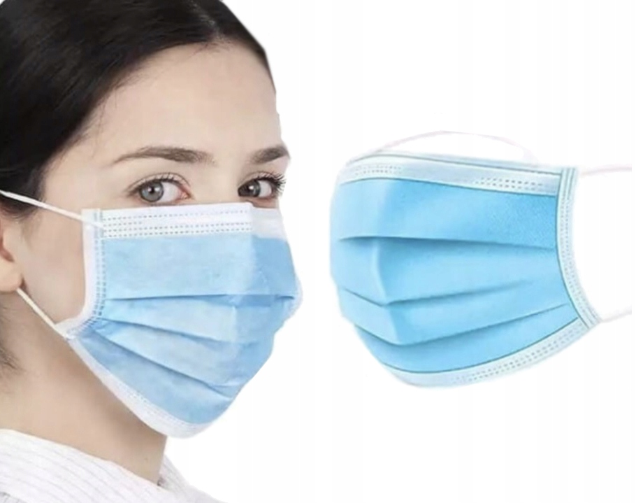 MASKA MASECZKA OCHRONNA 3 WARSTWOWA 50 SZTUK MASKI Marka inna