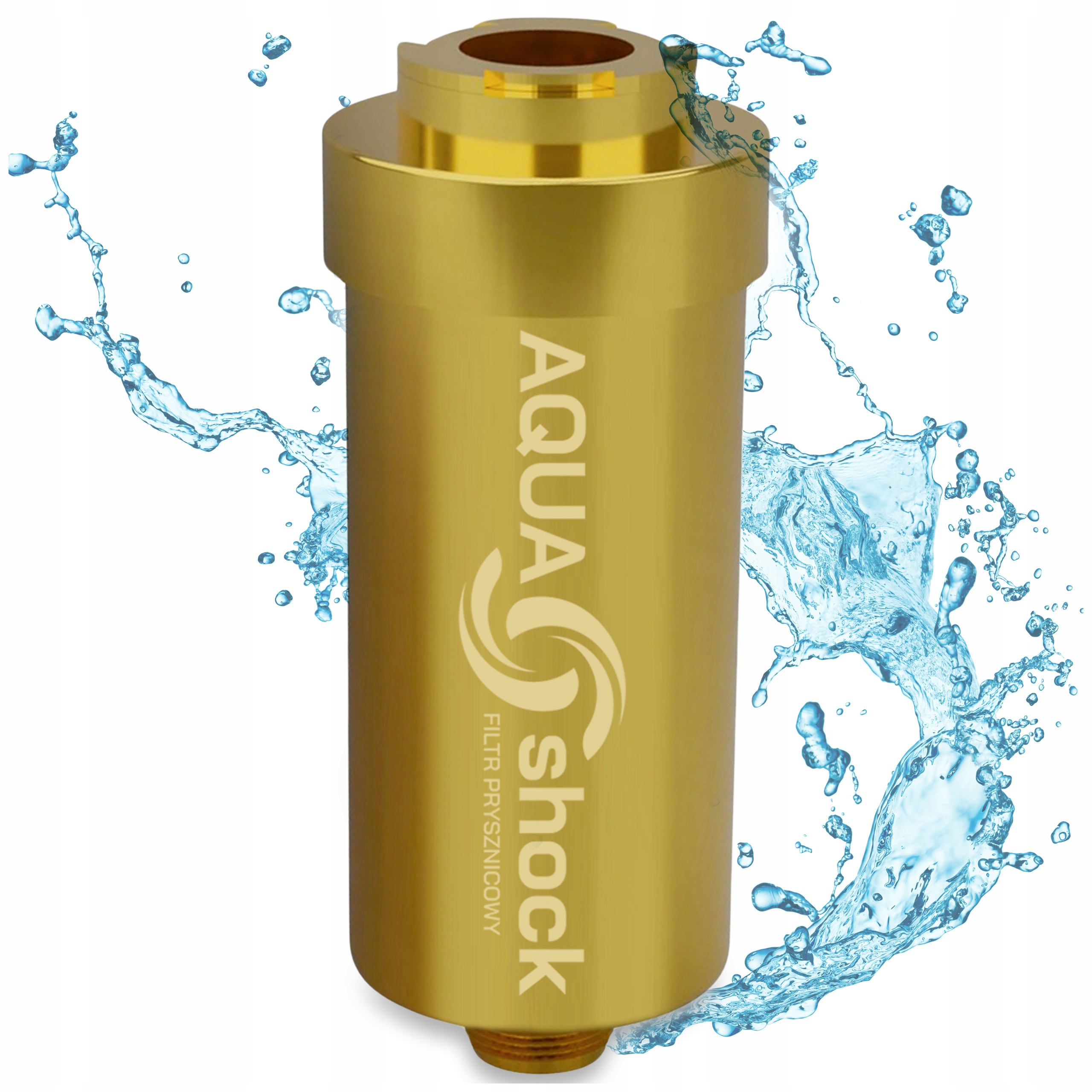 Filtr Do Wody Prysznicowy Aqua shock Złoty Wkład Do Prysznica Pod Prysznic