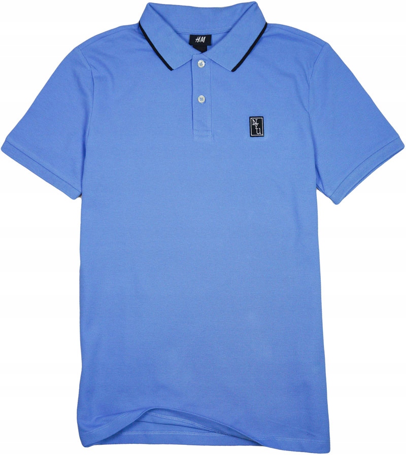 

H&m Niebieska Koszulka Polo Polówka Bawełna S