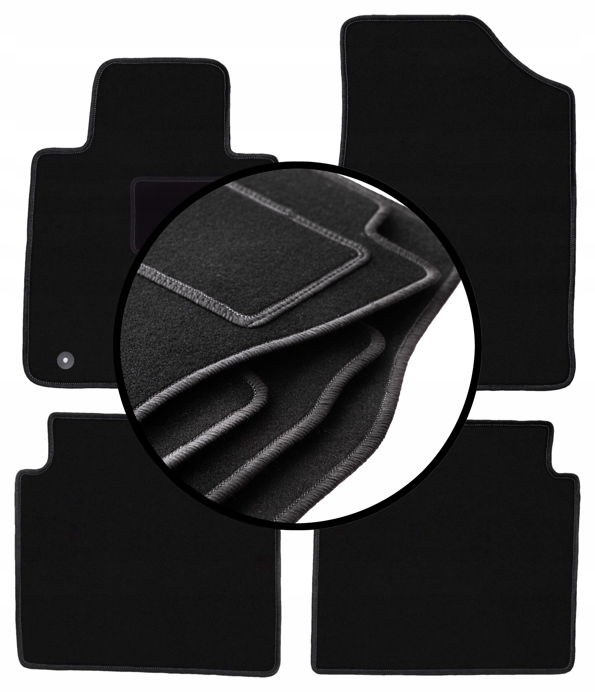 Velurové koberce komplet pro: Kia Optima IV Sw kombi (2015-)