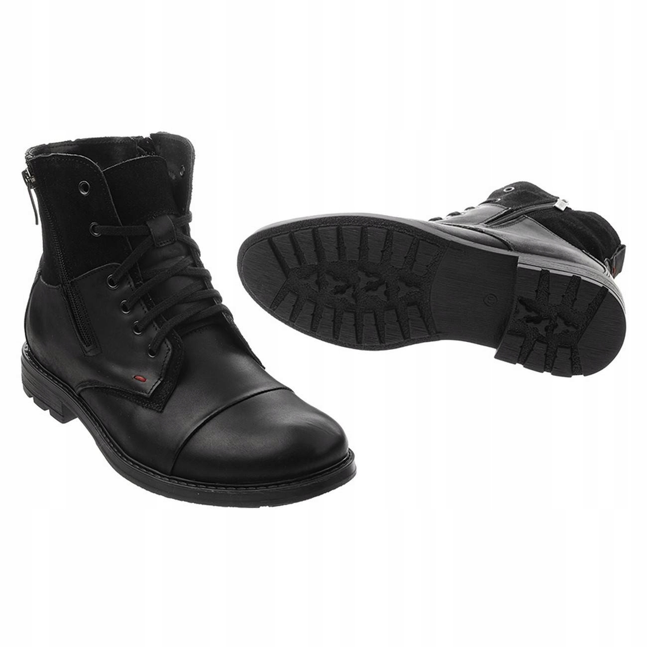 BUTY MĘSKIE SZTYBLETY ZIMOWE SKÓRA 871 CZARNY 43 Marka Komodo