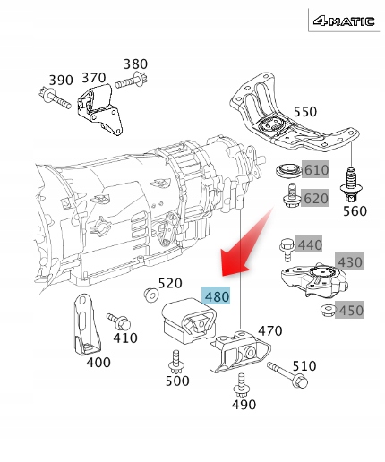 Polštář Převodovky Mercedes W211 W220
