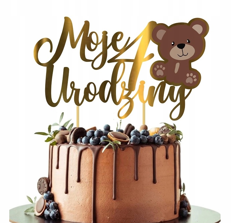 Topper na tort MOJE 4 urodziny miś EAN (GTIN) 5906924203976