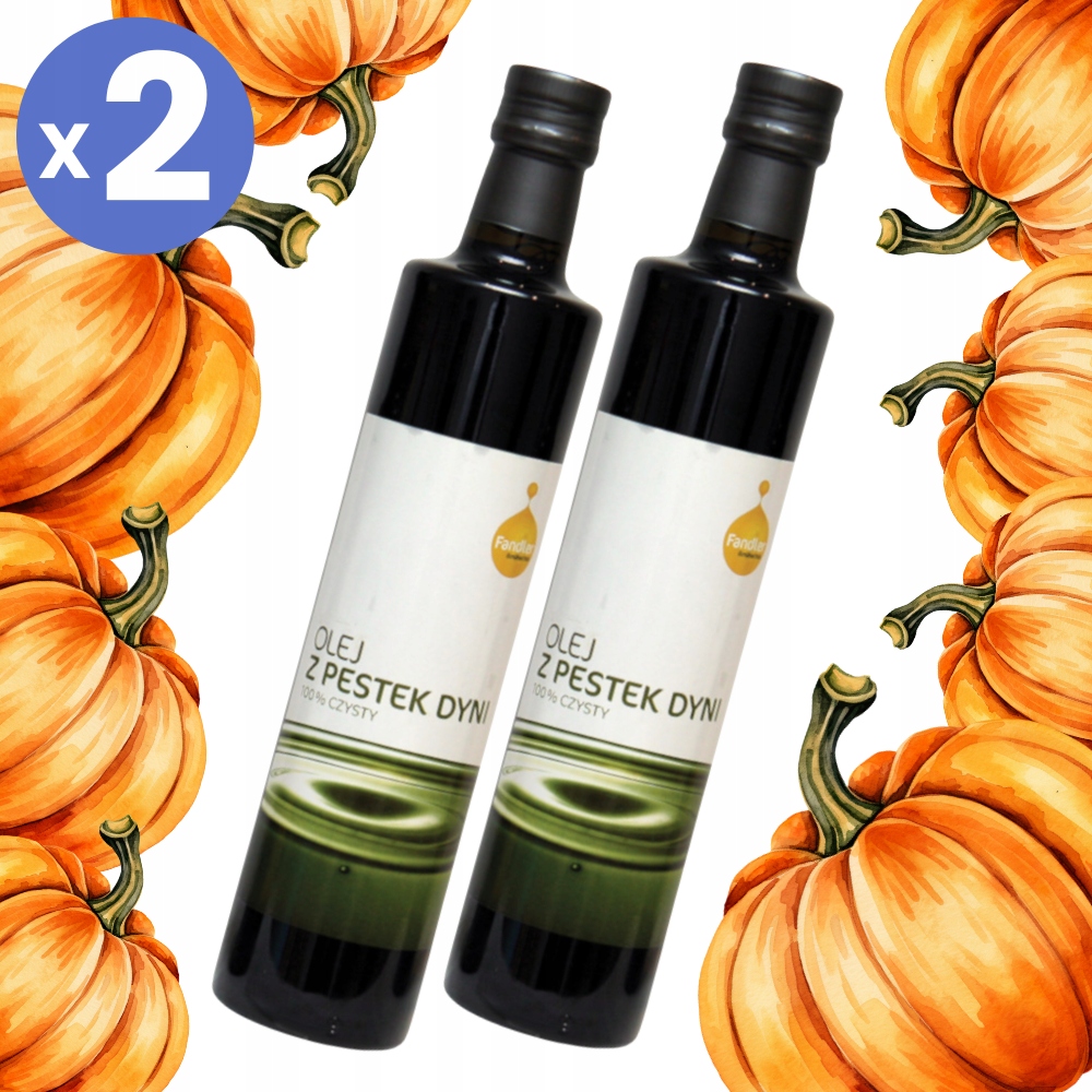 2x Olej roślinny z pestek dyni nierafinowany Austria tradycja 500ml Fandler