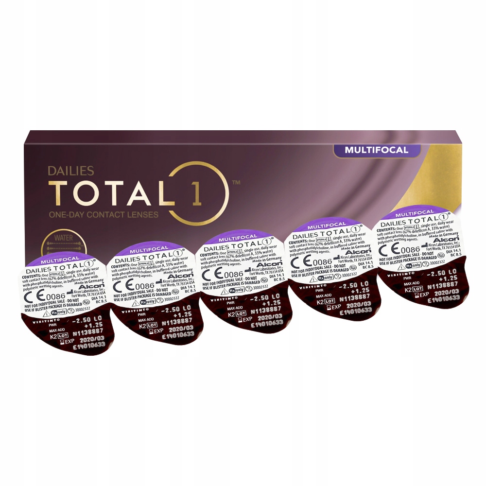 Soczewki jednodniowe Alcon Dailies Total Multifocal 30 szt.