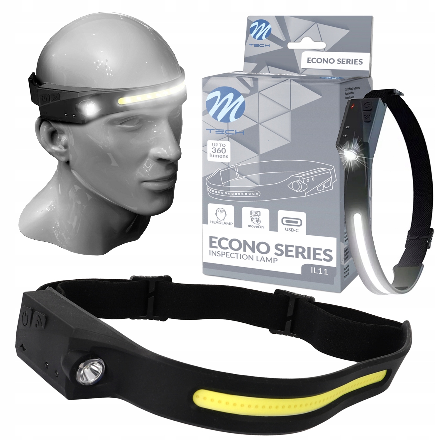 

Latarka Czołowa Czołówka Lampa Led Usb Wodoodporna