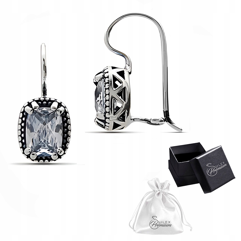 Stříbrné náušnice ryzost 925 Elegantní Náušnice na Biglu se zirkonem pro ni