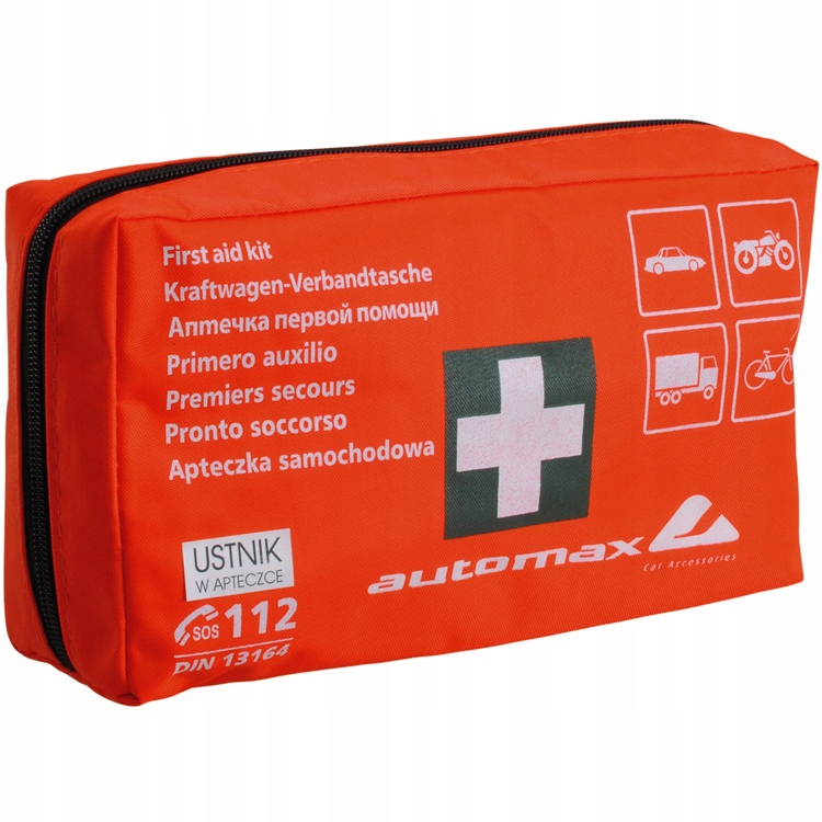 APTECZKA PIERWSZEJ POMOCY SAMOCHODOWA DIN 13164 NORMA EU 17ELEM Z USTNIKIEM