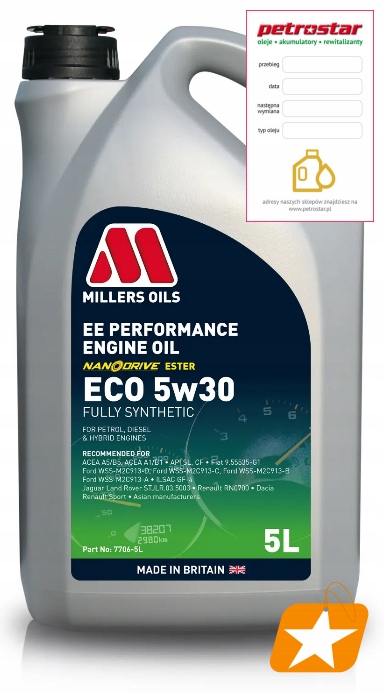 Millers Ee Performance Eco 5W30 5L