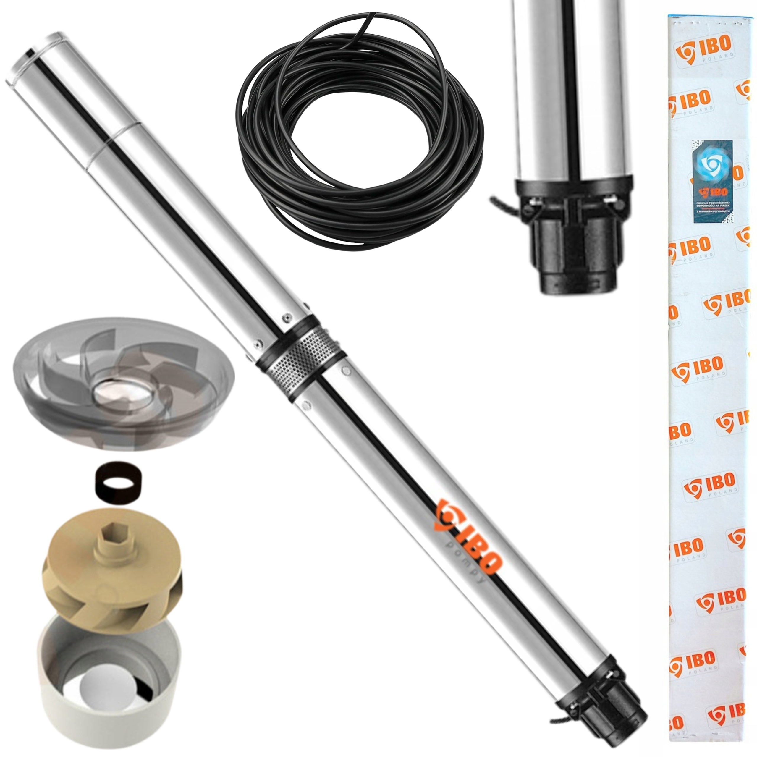 Hlubinná Pumpa 3,5'' SCM2/9 230V 18 m kabel 0,55 Kw Výkonná Do Studny Výkonná