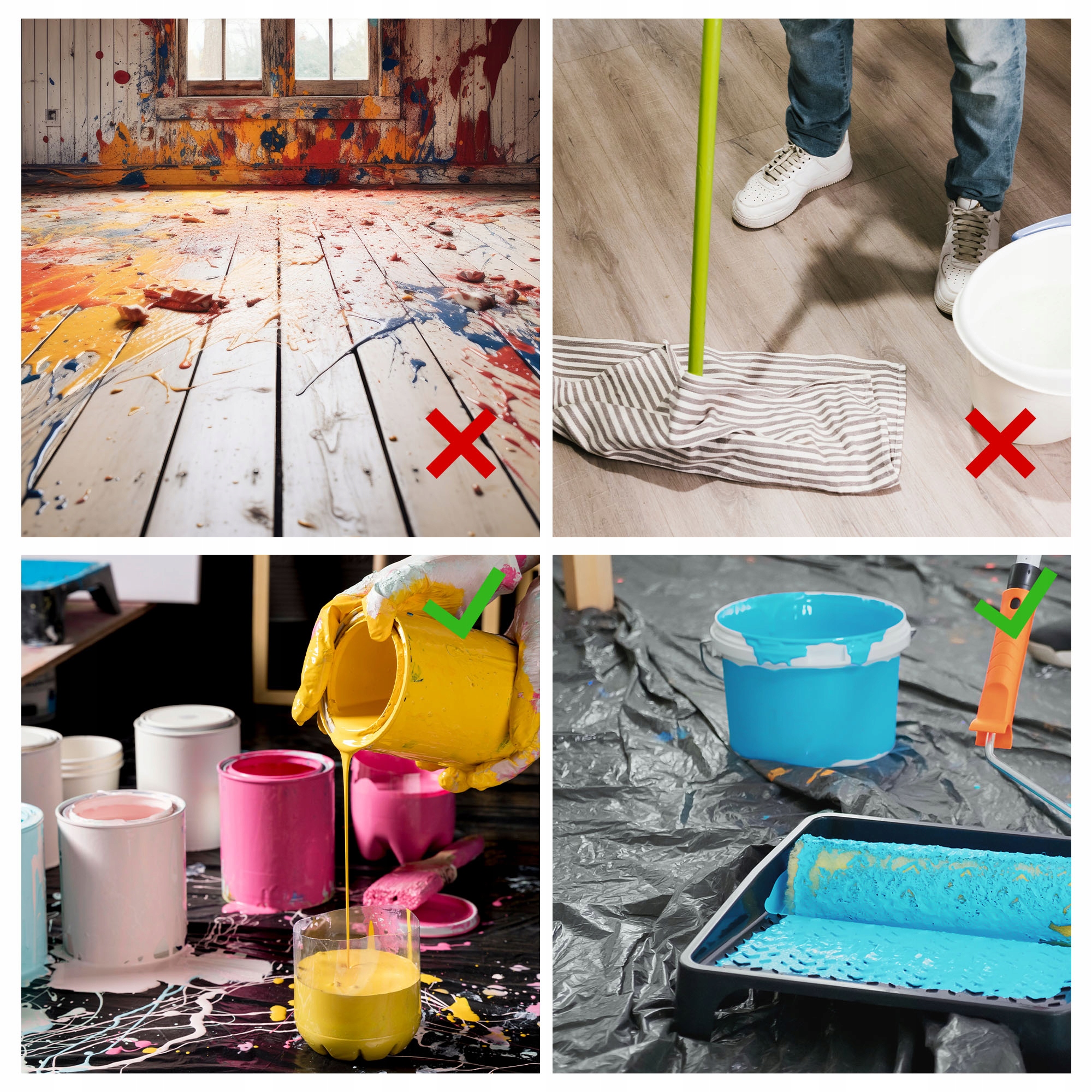 FOLIA MALARSKA GRUBA 20MY 4x5 OCHRONNA PLANDEKA Grubość 20 µm