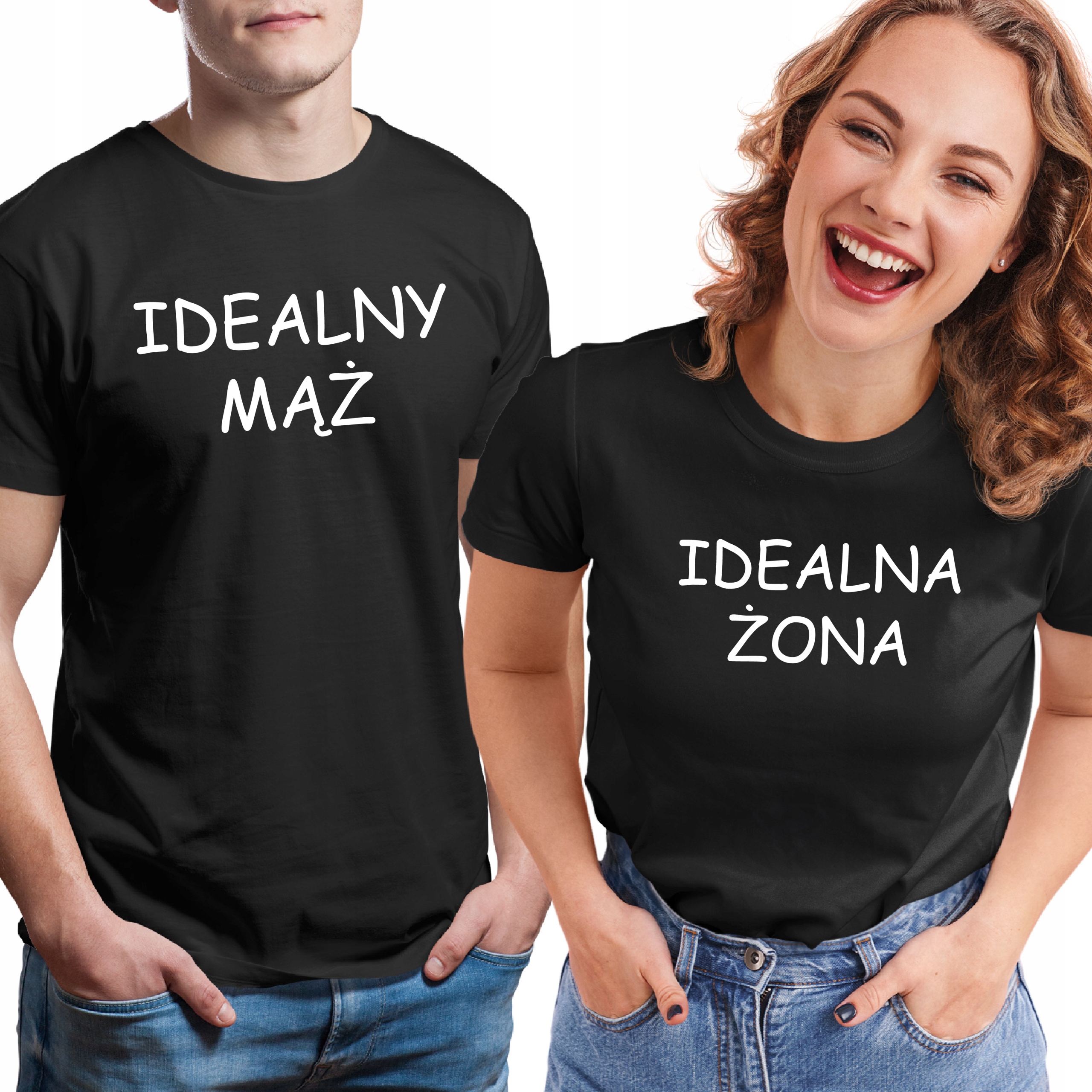 

Zestaw Dla Małżeństwa 2 Bluzki Idelany Mąż Żona