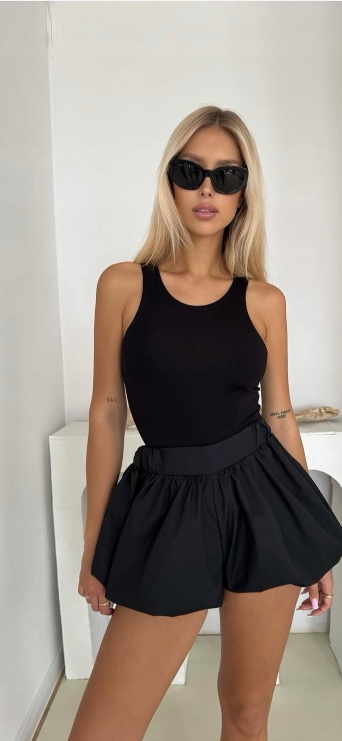 Bellamie 2-dílný set černé šortky a body M/L