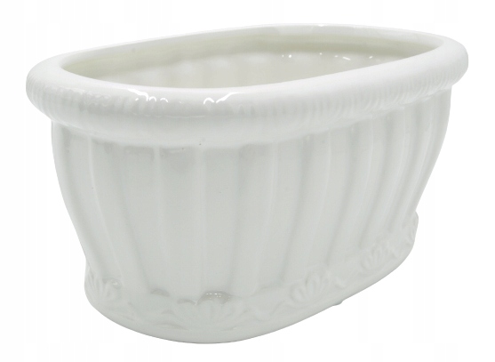 

Porcelanowa ceramiczna doniczka biała
