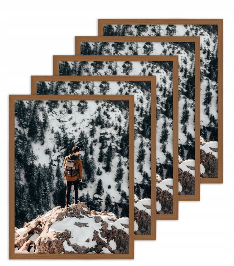 

Zestaw 5 ramek na zdjęcie A4 21x29,7 Italia olcha