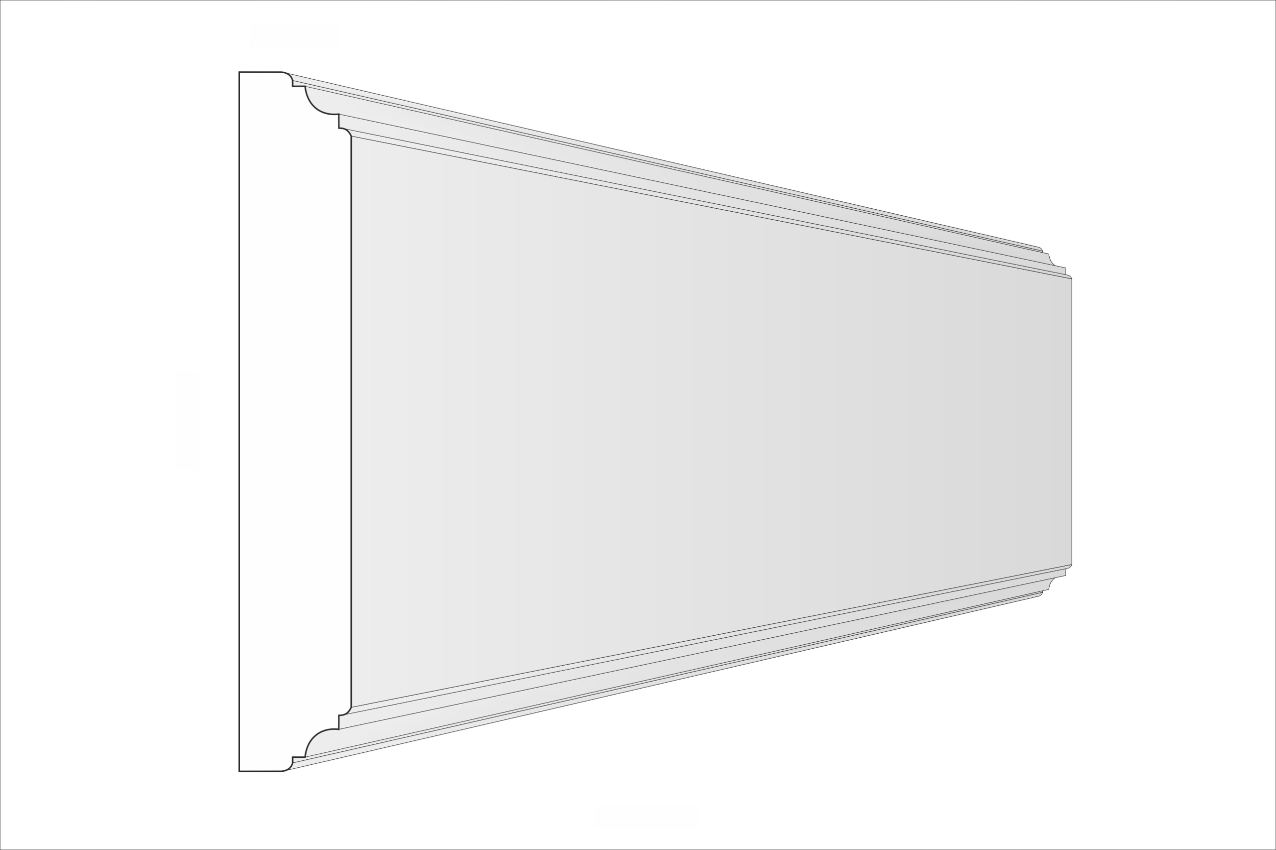 Fasádní lišta s povrchovou úpravou B20PE