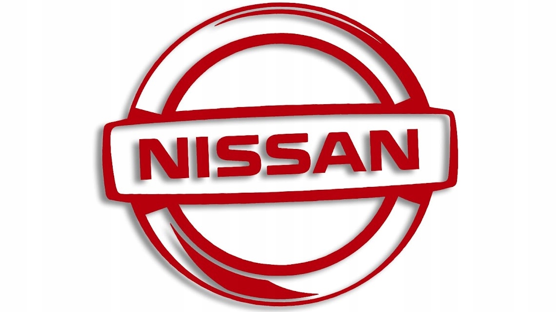 

Wycinana naklejka Nissan czerwona