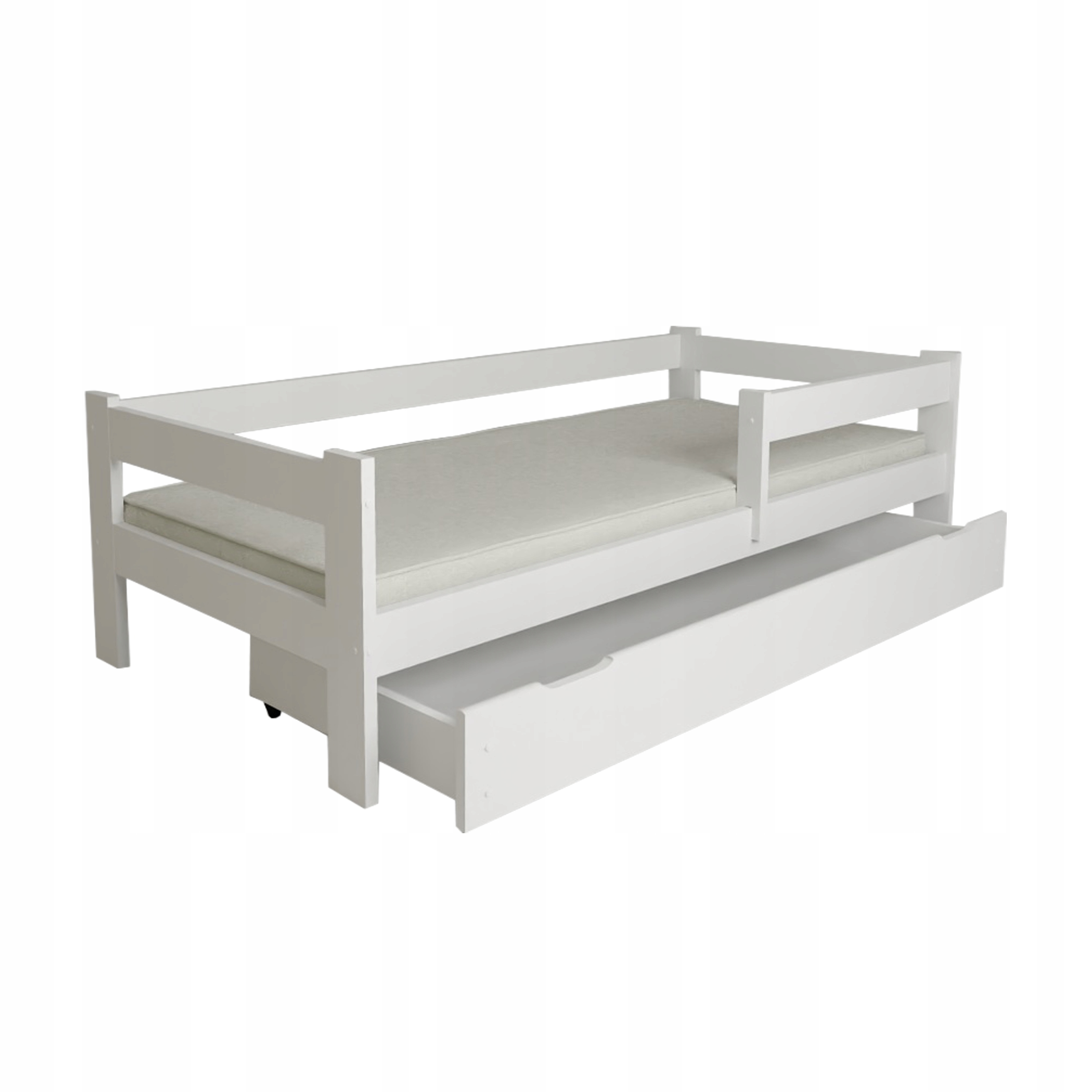 Dětská Postel Ala 80x200 Bílá Šuplík Rošt Bonus Dřevěný