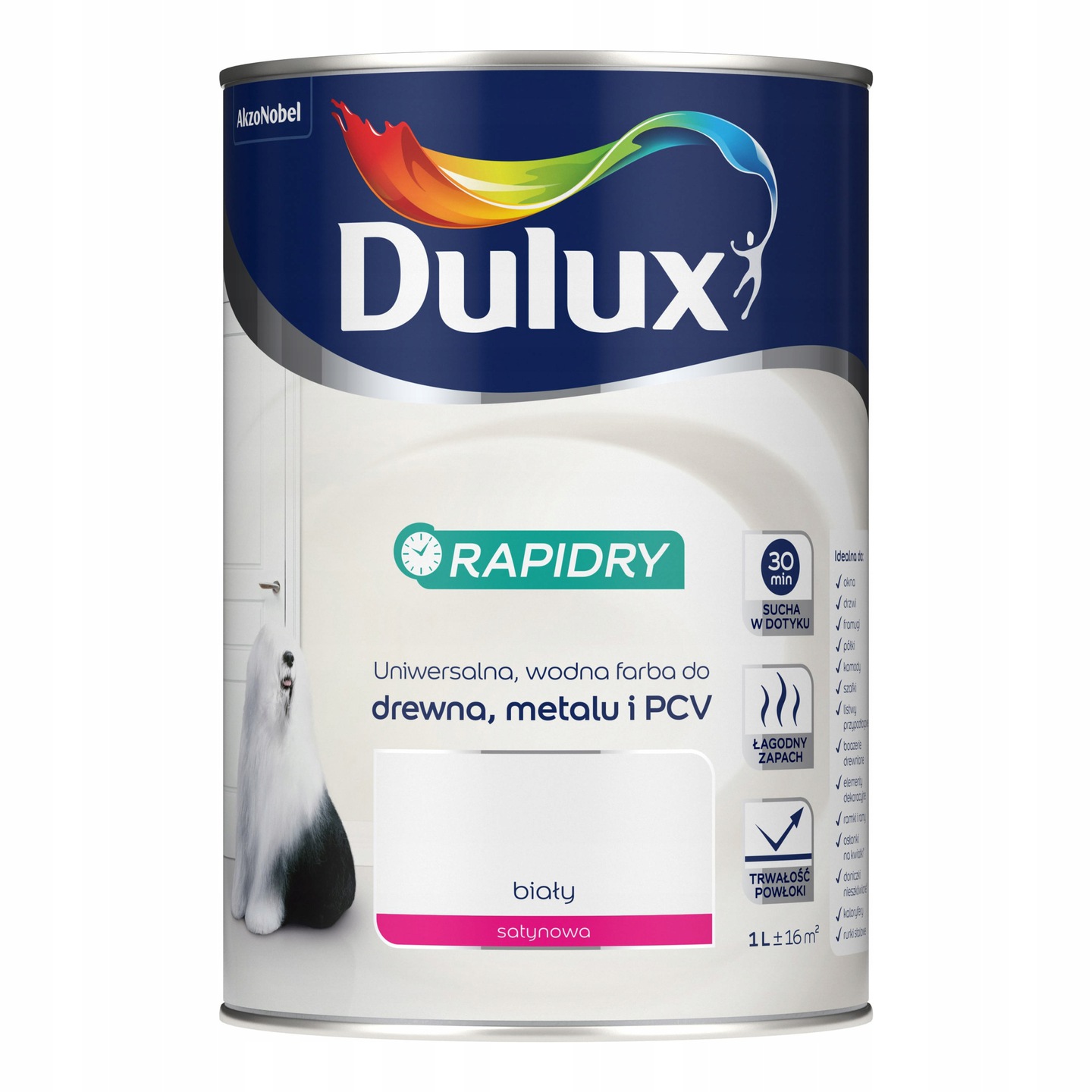 

Farba Dulux Szybkoschnąca Dulux Rapidry Biała 1L
