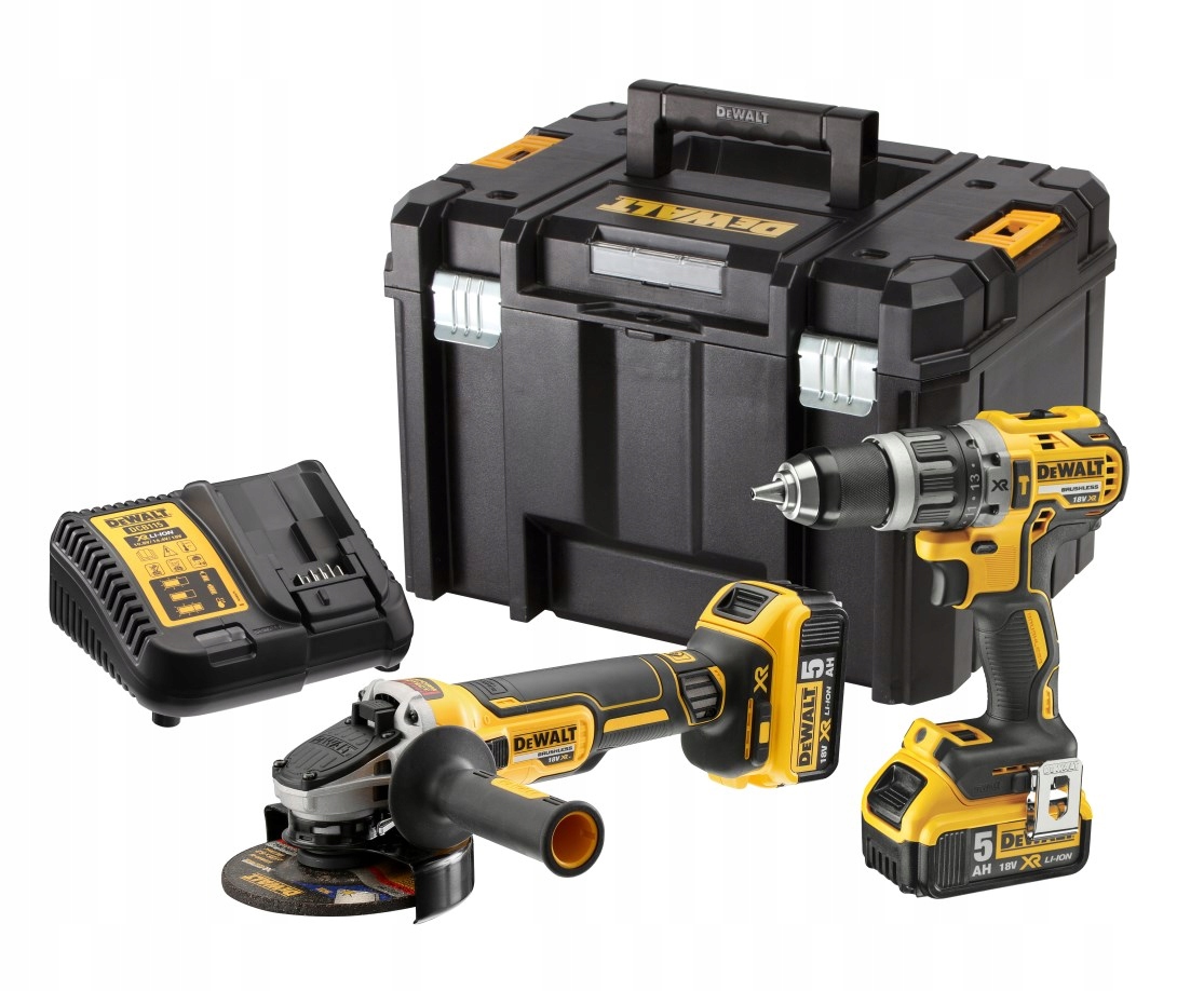 Sada Combo 18V (DCD791+DCG405) 2x5.0Ah Tstak DCK2020P2T DeWALT