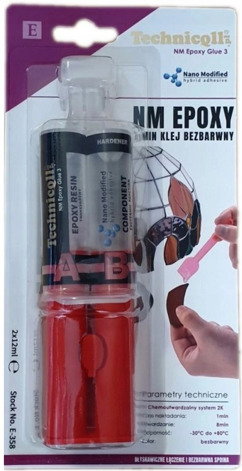 

Klej Epoxydowy Bezbarwny Technicqll E-358 24 ml