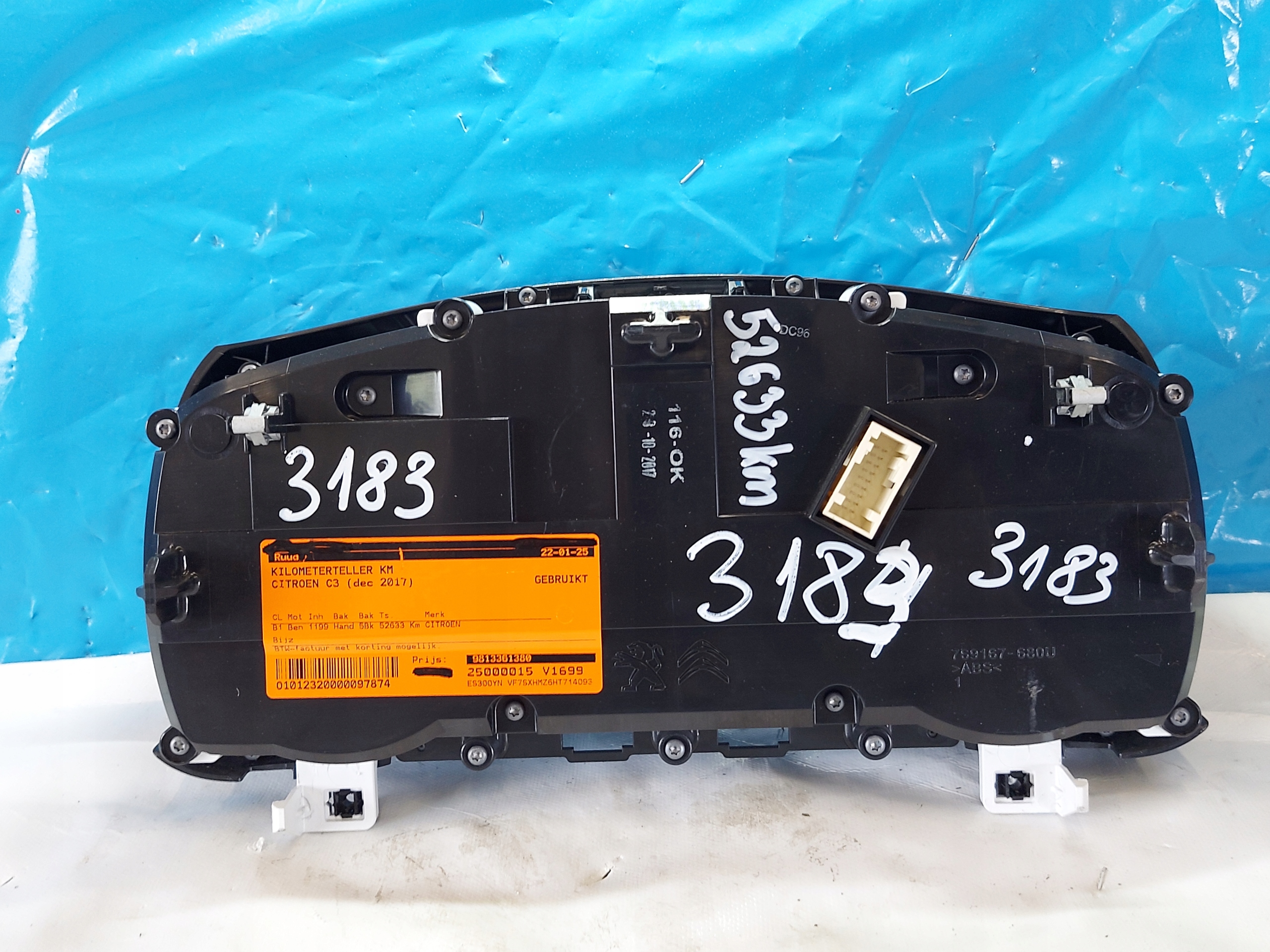 dials clock CITROEN C3 1.2 B 2017r 981336138000