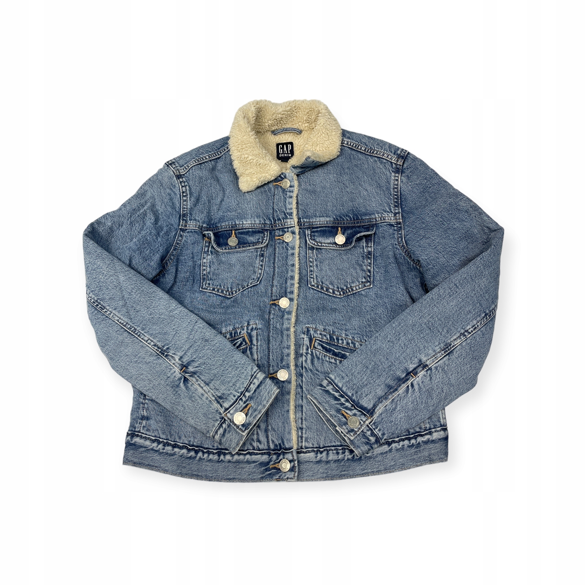 Dámská džínová bunda s kožíškem Gap Denim M