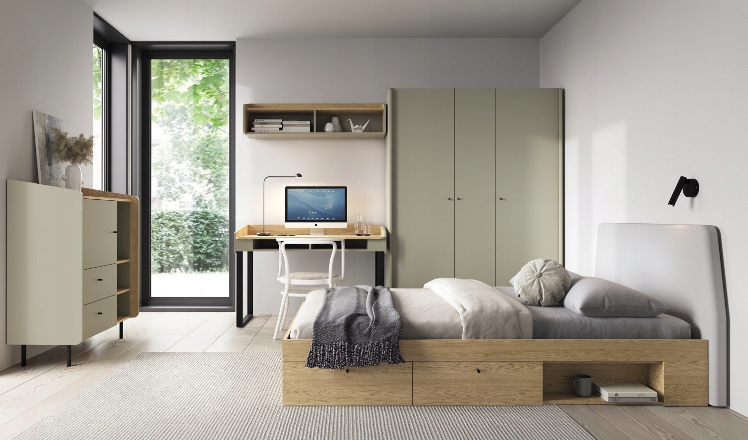 pro mládež dětský nábytek Galaxy 1 eukalyptus dub baltic dune