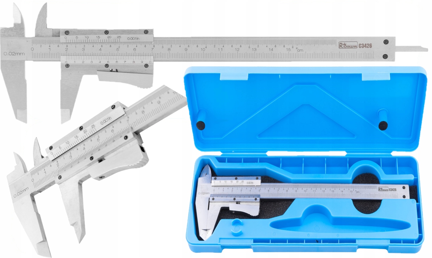 

Suwmiarka analogowa 150mm 0,02mm etui Corona
