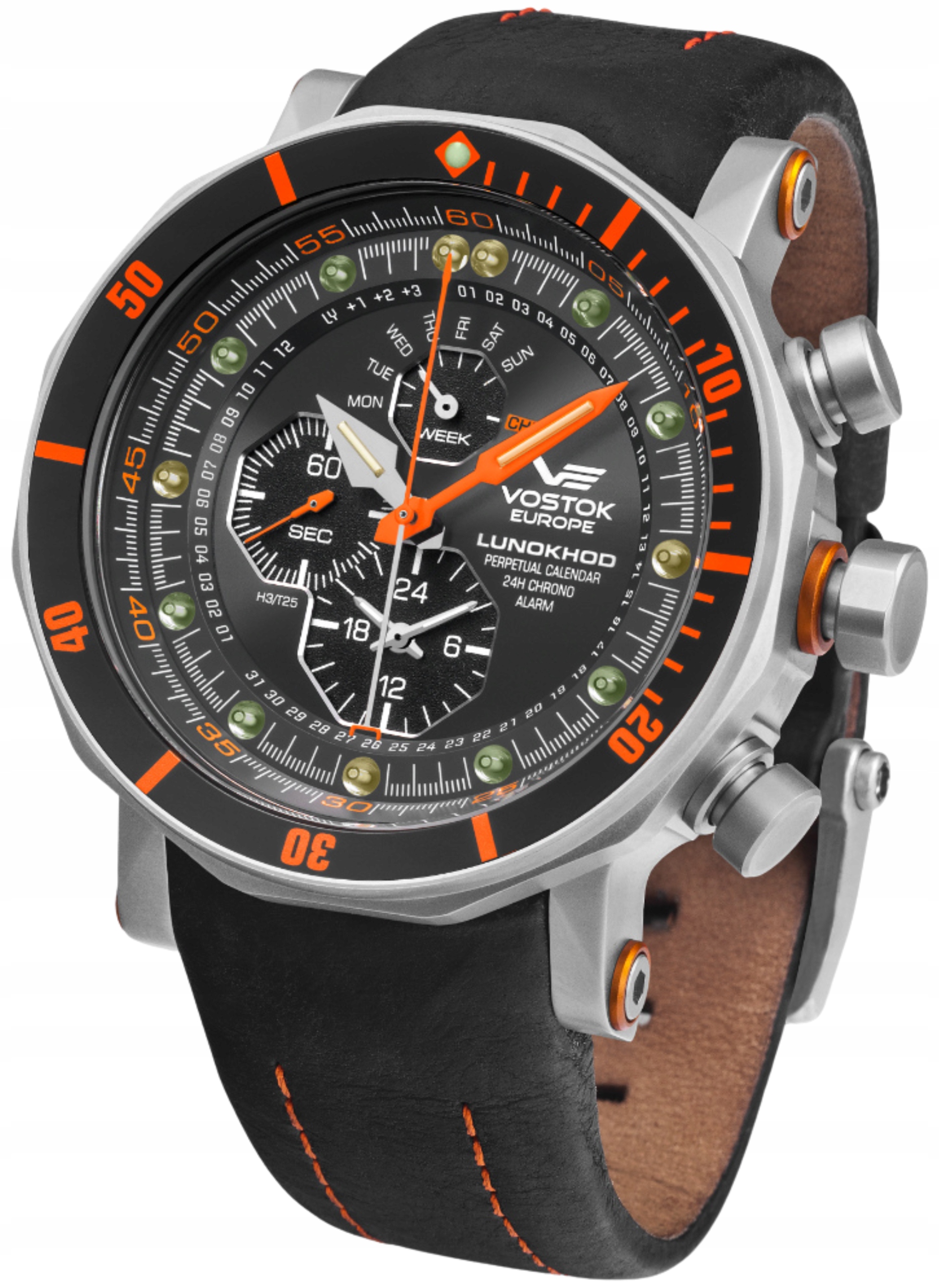 Nové Originální Pánské hodinky Vostok Europe YM86-620A506 Lunokhod Box