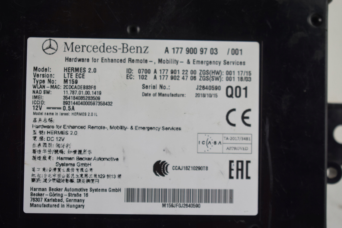 module KOMUNIKCJI MERCEDES A1779009703