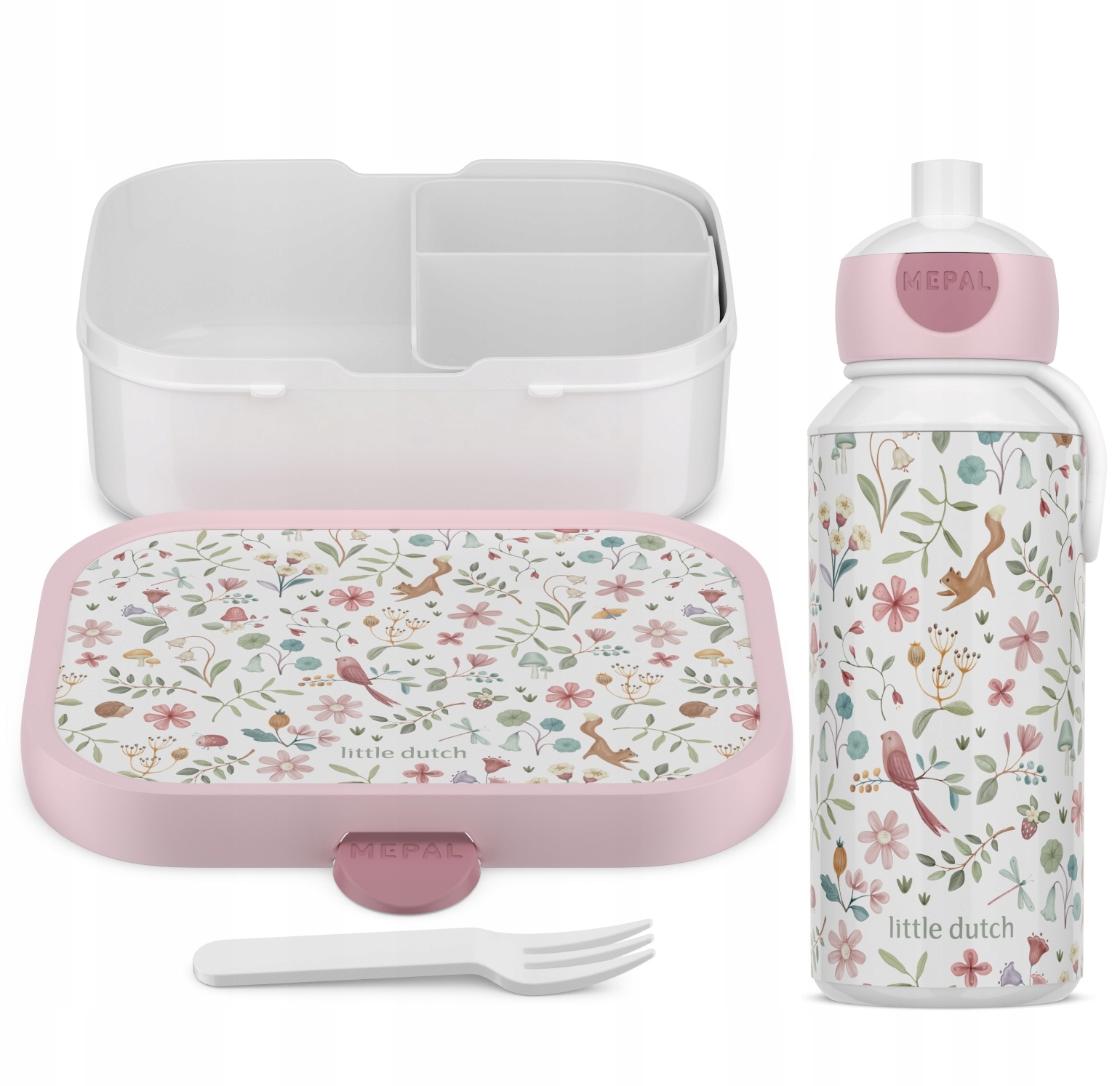Mepal Śniadaniówka Pojemnik Lunchbox Bidon Fairy Wonders Łąka No Bpa Zestaw